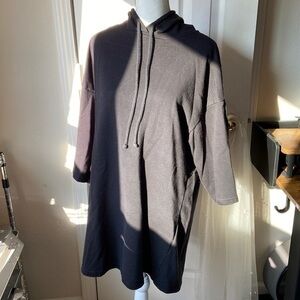 H&M Divided Black Extra Long Half-Sleeve Hoodie